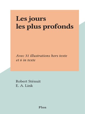 cover image of Les jours les plus profonds